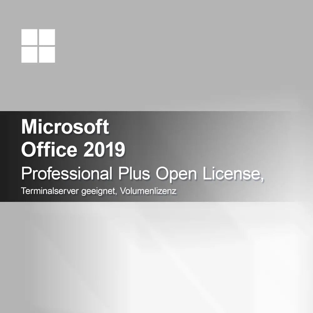 Microsoft Office 2019 Professional Plus Open License, geschikt voor Terminalserver, volumelicentie