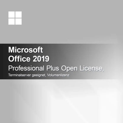 Microsoft Office 2019 Professional Plus Open License, geschikt voor Terminalserver, volumelicentie