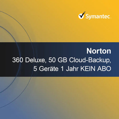 Norton 360 Deluxe, 50 GB cloudback-up, 5 apparaten 1 jaar GEEN ABONNEMENT