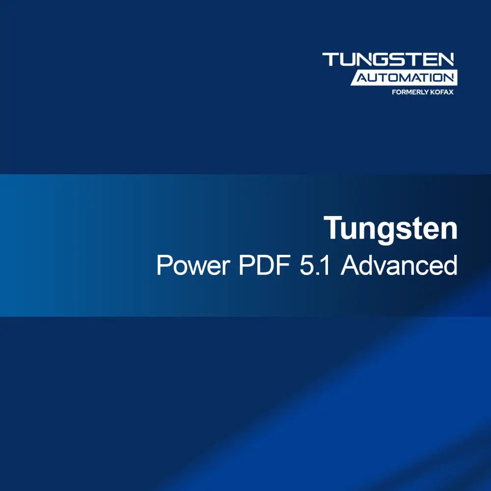 Tungsten Power PDF 5.1 Geavanceerd
